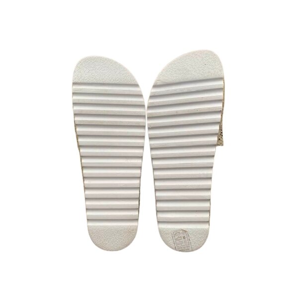 Dirty Laundry Snake Print Slide Sandals - Tan and Cream - Picture 4 of 14